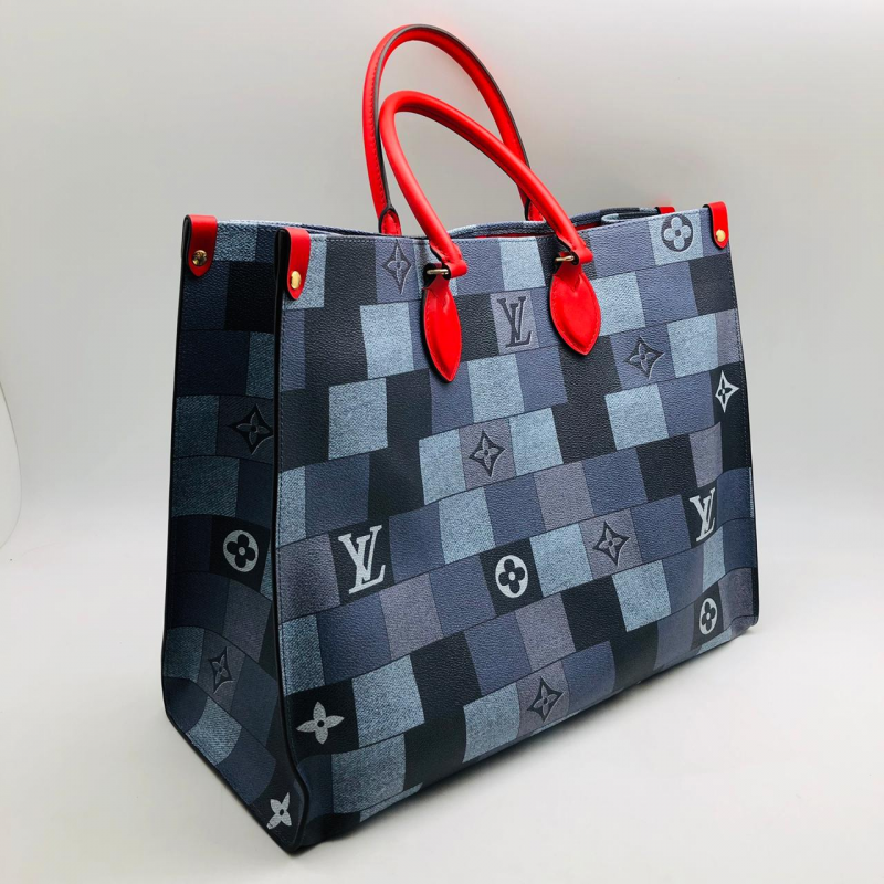 Женская сумка Louis Vuitton Onthego GM голубая