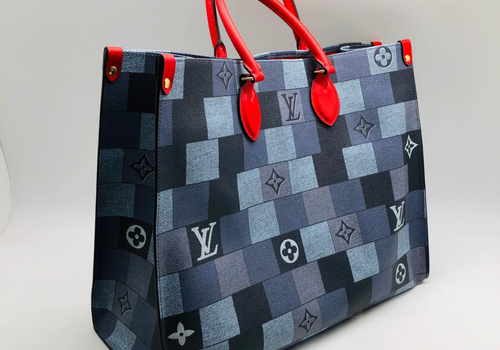 Женская сумка Louis Vuitton Onthego GM голубая