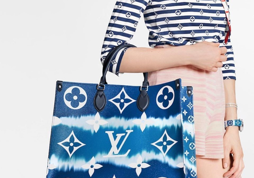 Женская сумка Louis Vuitton Onthego Escale GM синяя