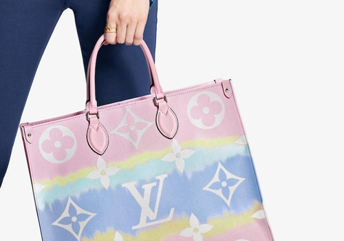 Женская сумка Louis Vuitton Onthego Escale GM розовая
