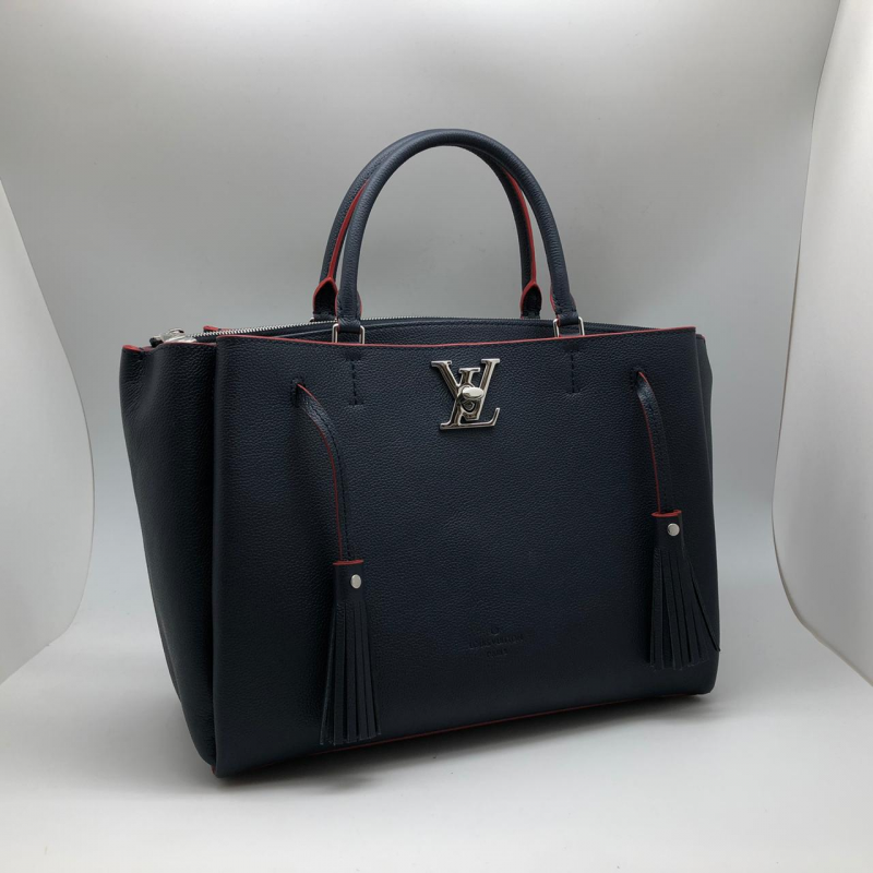 Синяя сумка-тоут Louis Vuitton Lockme