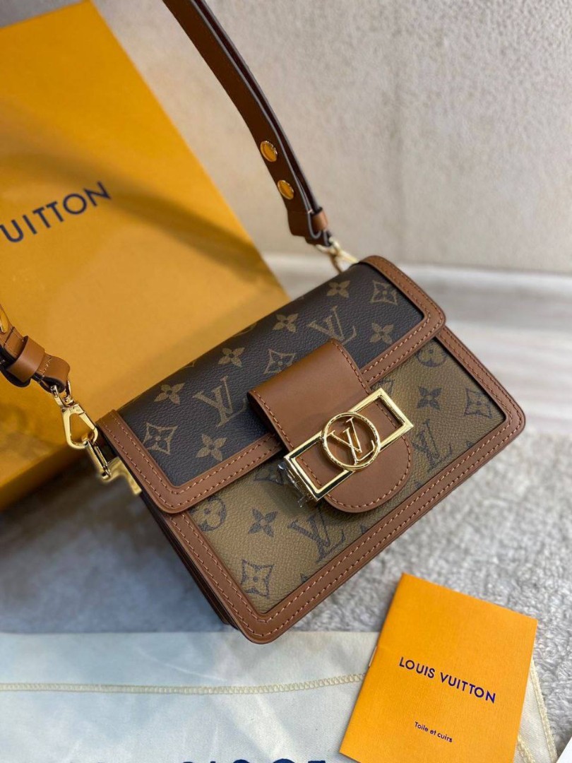 Сумка Louis Vuitton Dauphine Lugano коричневая