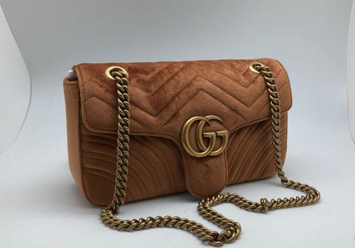 Женская сумка Gucci Marmont коричневая