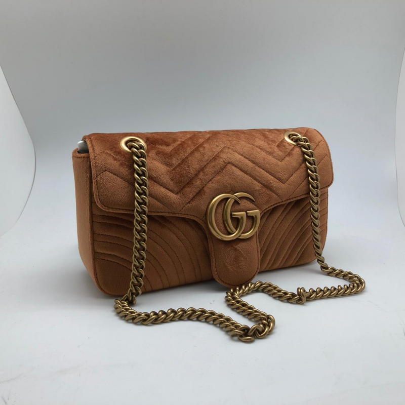 Женская сумка Gucci Marmont коричневая