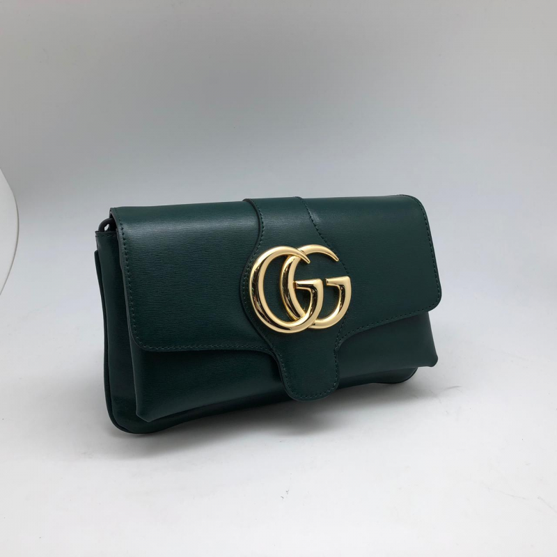 Кожаная сумка Gucci Marmont зеленая