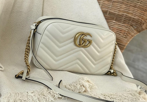 Женская сумка Gucci Camera Marmont белая