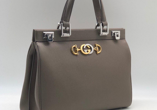 Женская сумка-тоут Gucci Zumi бежевая