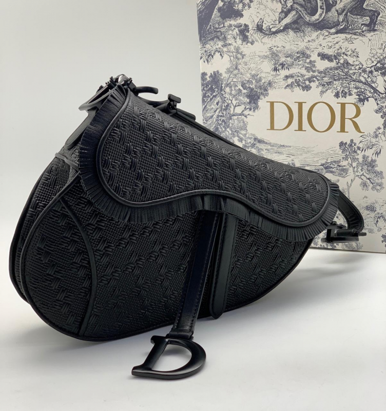 Сумка седло черная Christian Dior Saddle