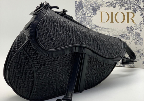 Сумка седло черная Christian Dior Saddle