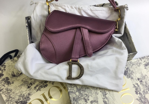 Бордовая сумка седло Christian Dior Saddle
