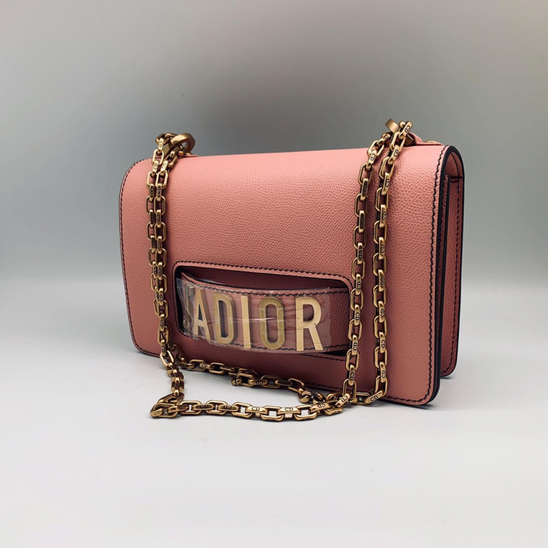 Женская кожаная сумочка Christian Dior J’adior розовая