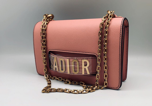 Женская кожаная сумочка Christian Dior J’adior розовая