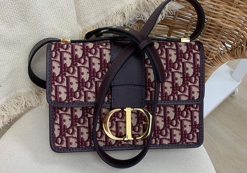 Бордовая сумка Christian Dior Montaigne