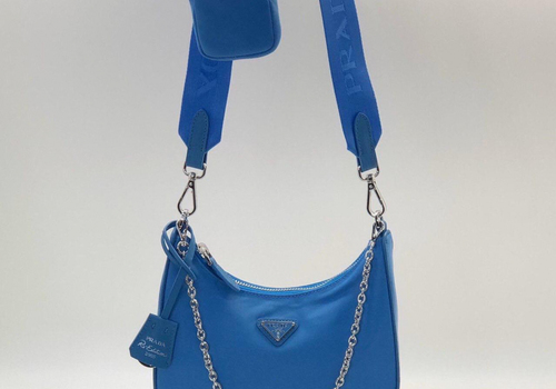 Женская сумка Prada Re-Edition 2000 синяя