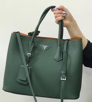 Женская сумка Prada Double Bag зеленая
