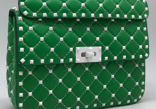 Женская сумка Valentino Garavani Rockstud Spike зеленая