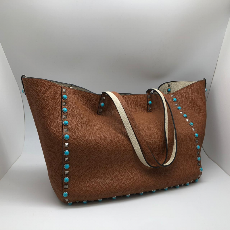 Женская сумка-тоут Valentino коричневая