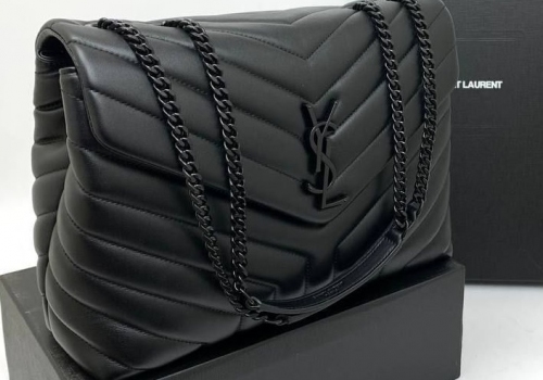 Кожаная сумка Saint Laurent LouLou Medium с черной цепочкой