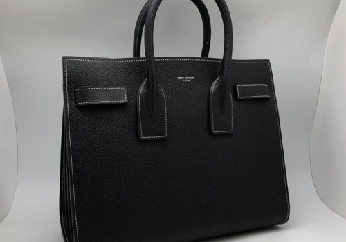 Кожаная сумка-тоут Saint Laurent Sac de Jour Big черная