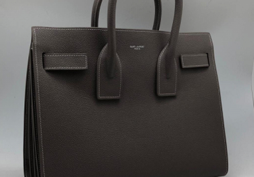 Кожаная сумка-тоут Saint Laurent Sac de Jour Big серая