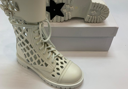 Женские ботинки Christian Dior молочные