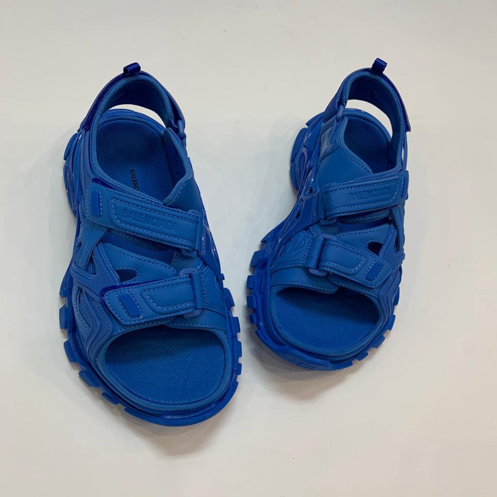 Кожаные сандалии Balenciaga Track синие