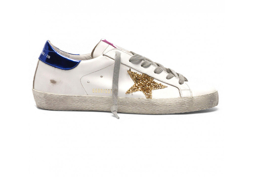 Женские кеды Golden Goose Superstar gold glitter star