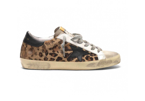 Женские кеды Golden Goose Superstar леопардовые