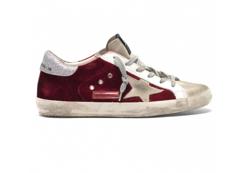 Женские кеды Golden Goose Superstar бордовые