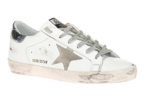 Женские кеды Golden Goose Superstar orange insert