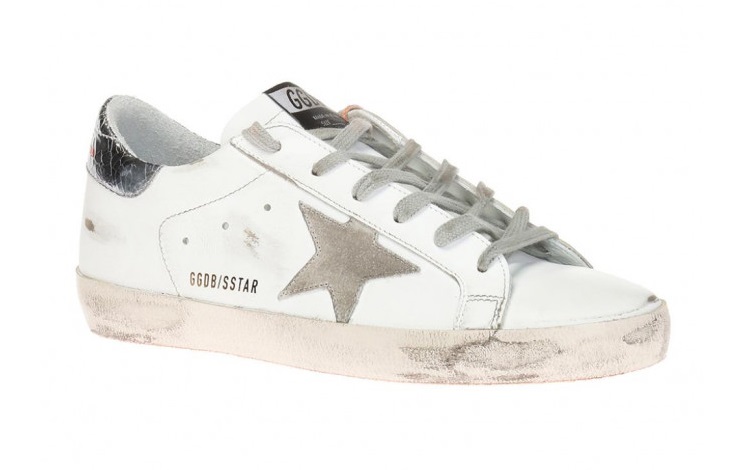 Женские кеды Golden Goose Superstar orange insert