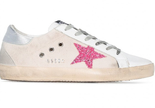 Женские кеды Golden Goose Superstar из парусины розовые