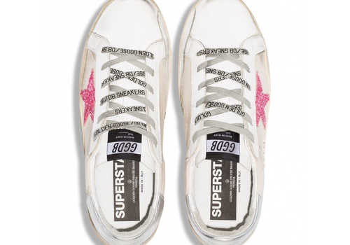 Женские кеды Golden Goose Superstar из парусины розовые