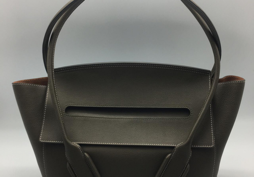 Женская кожаная сумка Bottega Veneta Arco милитари
