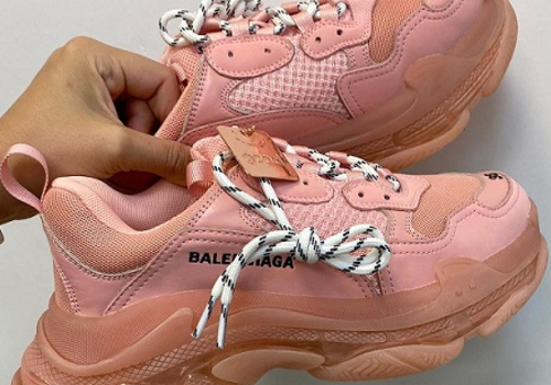 Женские кроссовки Balenciaga Triple S розовые