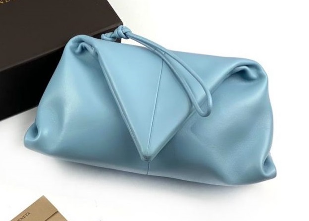 Женская сумка Bottega Veneta Trine голубая
