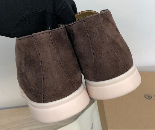 Замшевые женские ботинки Loro Piana коричневые