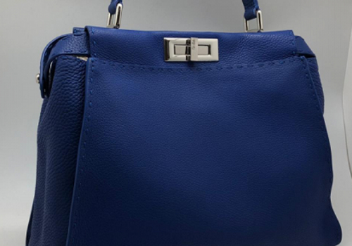 Женская сумка Fendi Peekaboo Medium синяя