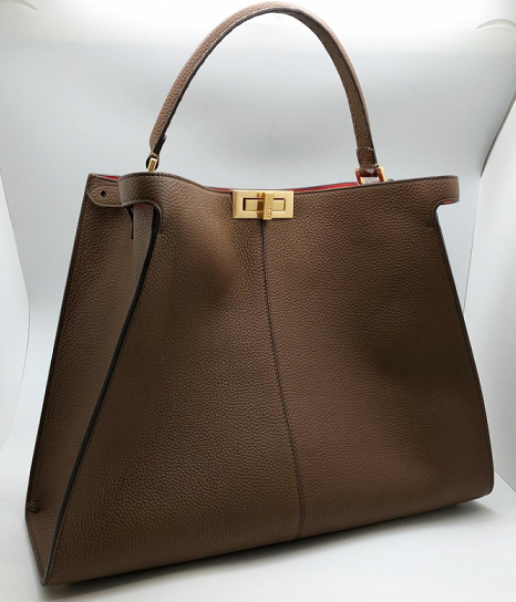 Женская коричневая сумка Fendi Peekaboo Maxi