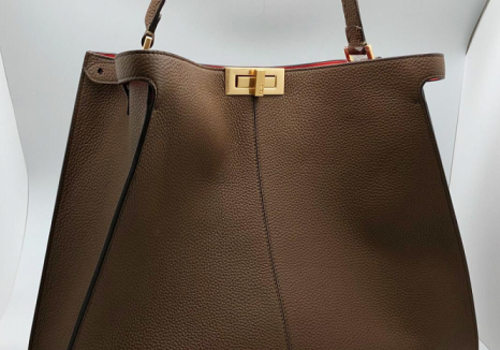Женская коричневая сумка Fendi Peekaboo Maxi