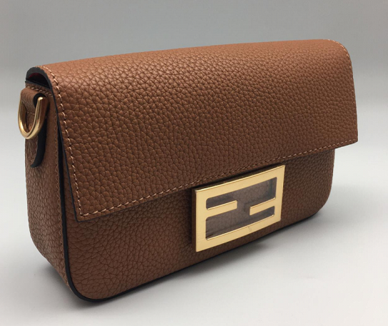 Женская сумка Fendi Baguette Mini коричневая