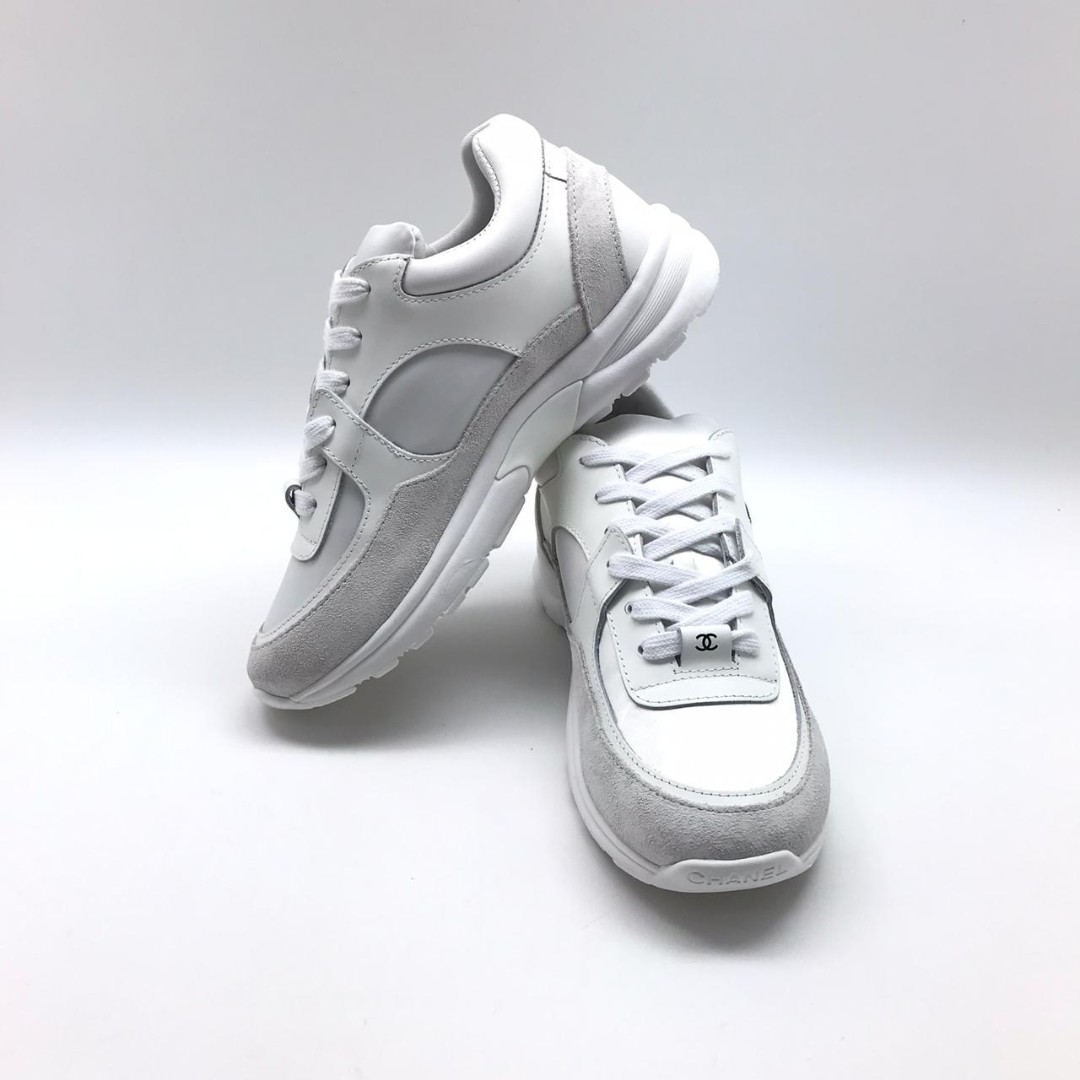 Белые кроссовки Chanel EX Sport